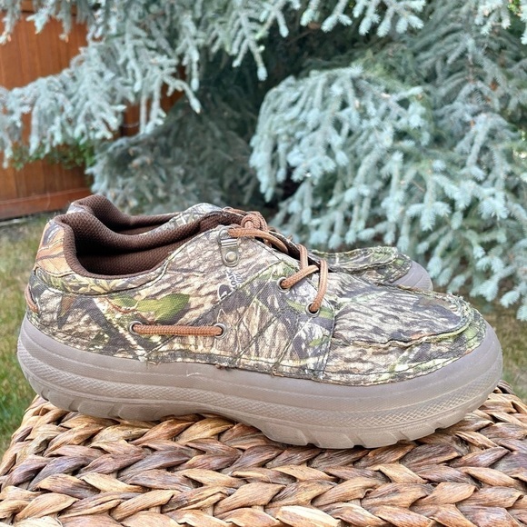 Men's Lightweight Moc Toe Lace-up Camouflage Camo Water Sneaker & River Shoes - Picture 3 of 10
